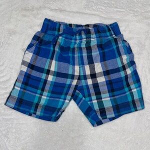 (3 for $10) PEKKLE Blue Plaid Kids Shorts